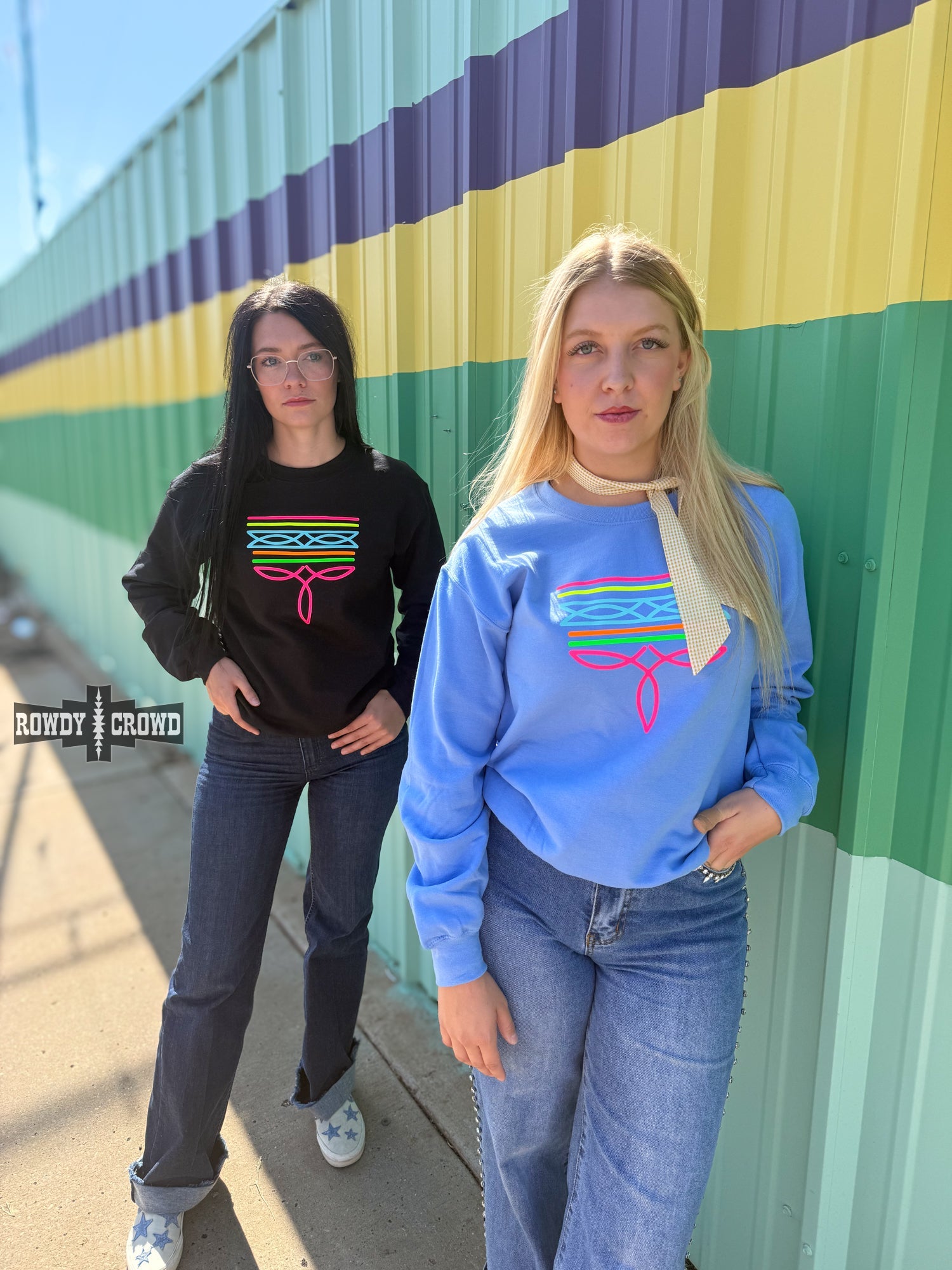 BLACK Neon Boot Stitch Sweater